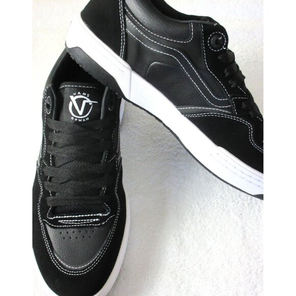 Vans Men's Rowan Zorilla 2 Black White Suede Leather Skate Shoes size 12 NIB - Picture 4 of 5
